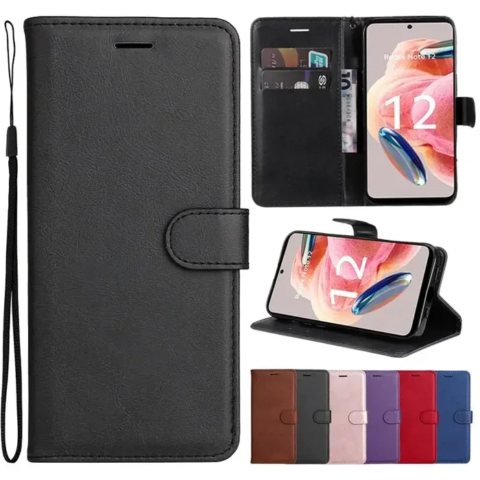 Magnetic Closure Wallet Phone Case with Flip Stand For Xiaomi Redmi 9 10 11 12 13 A C S T Note Pro
