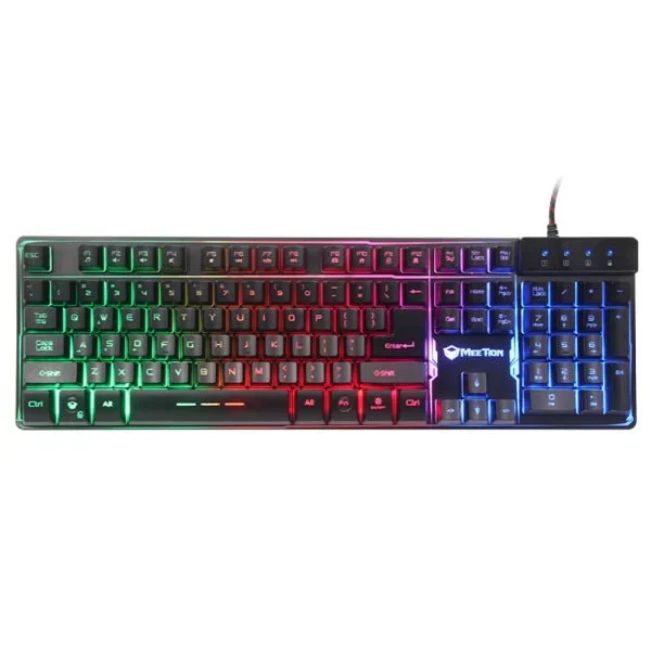 Meetion Wired Colorful Rainbow Backlit Gaming Keyboard K9300