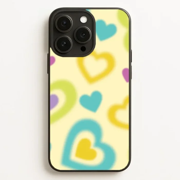 Multicoloured Hearts Gradient Pattern Phone Case
