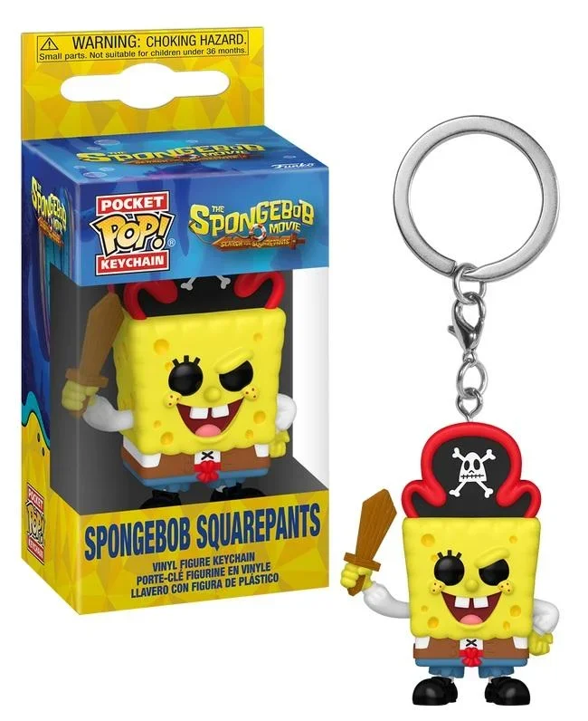 ميدالية مفاتيح Funko Pocket Pop! Animation من فيلم The SpongeBob Movie لشخصية SpongeBob