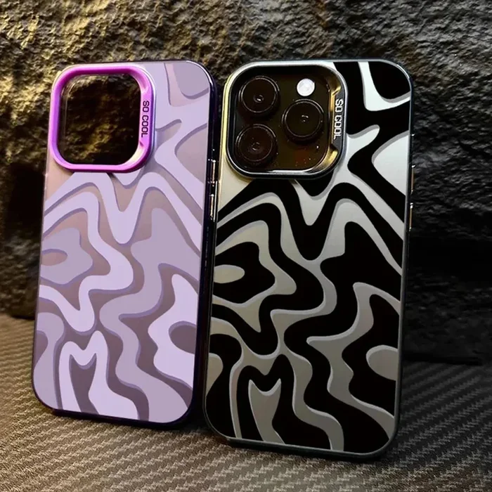 New Stripes Color Silver Shell Phone Case
