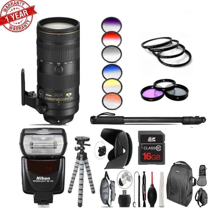 Nikon AF-S 70-200mm f/2.8E | Nikon SB-700 AF Speedlight – 16GB Accessory Kit