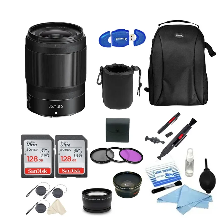 Nikon NIKKOR Z 35mm f/1.8 S Lens With 256GB & Backpack