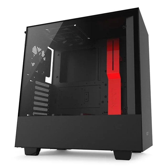 NZXT H500 ATX Mid Tower Cabinet (Matte Black-Red)