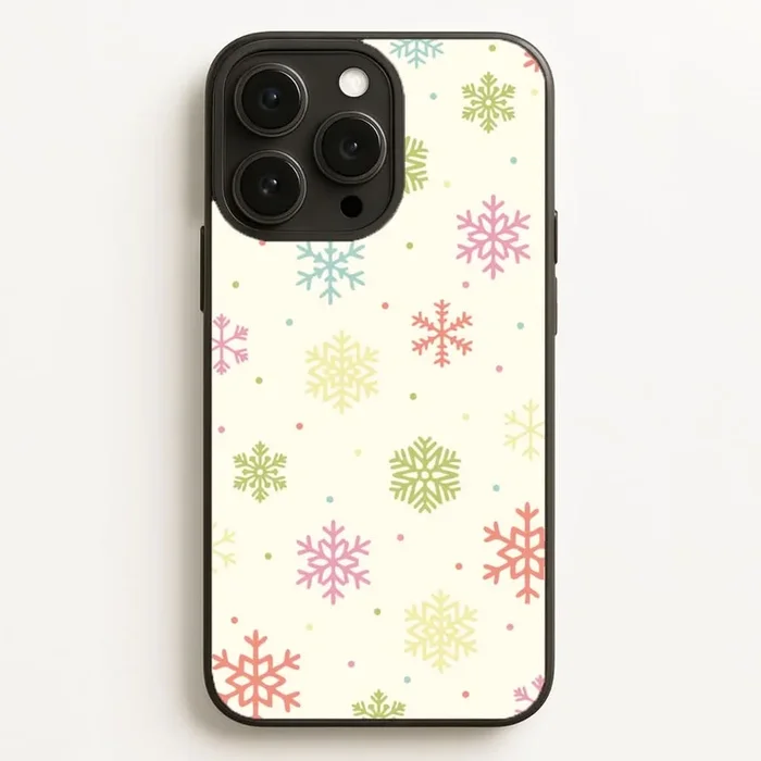Pastel Snowflakes Pattern Phone Case