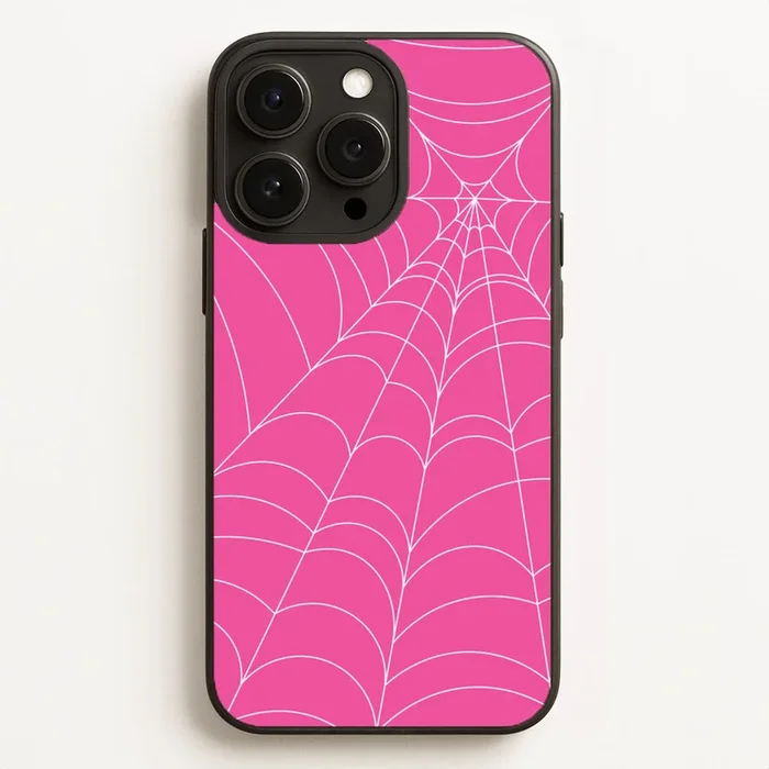 Pink Cobwebs Pattern Phone Case