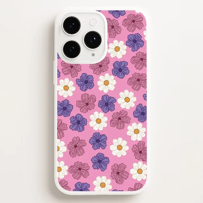 Pink, Purple And White Flowers – Floral Patterns Phone Case