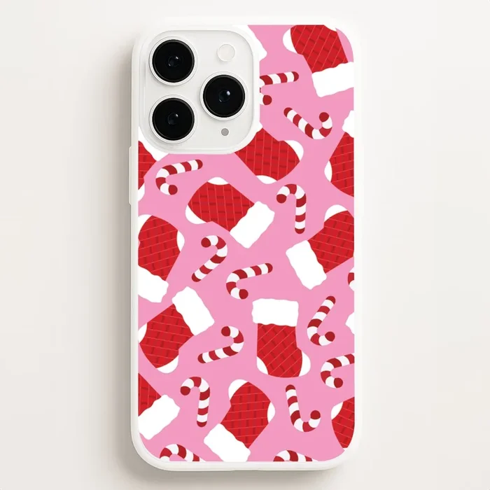 Pink Stocking Pattern Phone Case