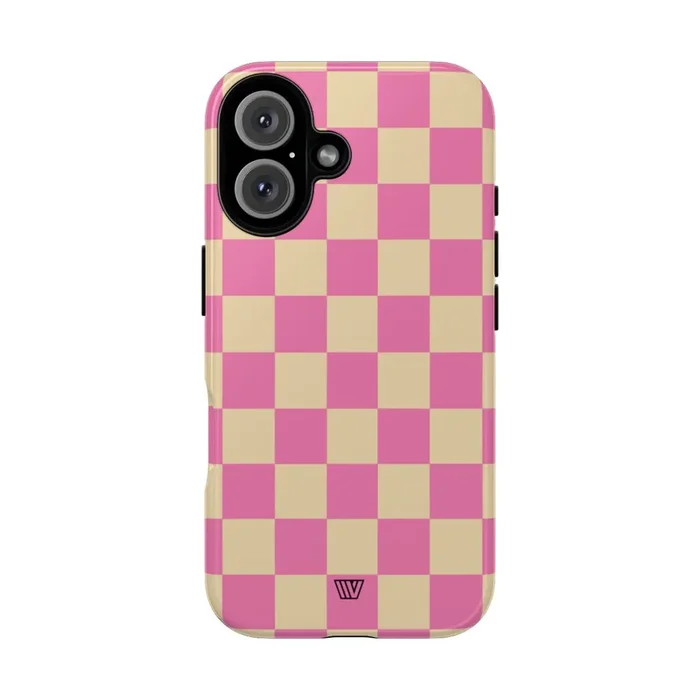 PINK TAN CHECKERBOARD | Tough Phone Case