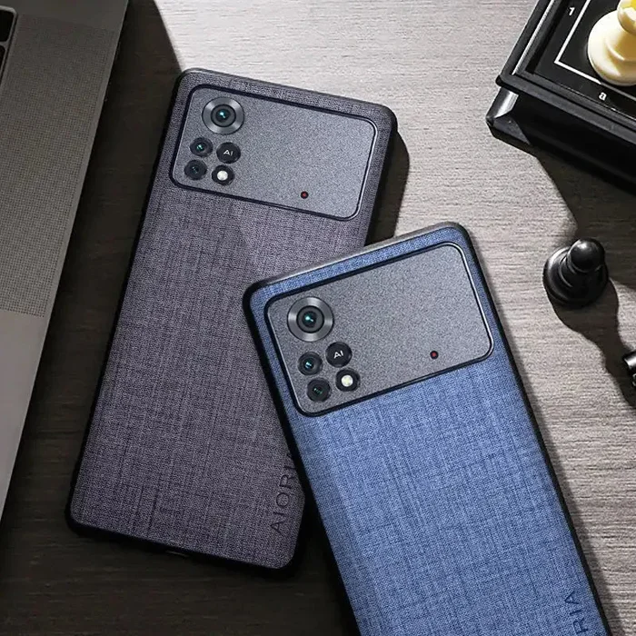 Premium Cloth Texture Style Phone Case for Xiaomi Poco M4 Pro 4g 5g Business Executive Design Cover
