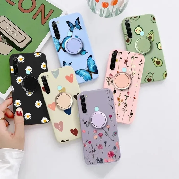 Protective Magnetic Ring Stand Holder Phone Case For Xiaomi Redmi Note 8 8T 8Pro Bag Silicone Car