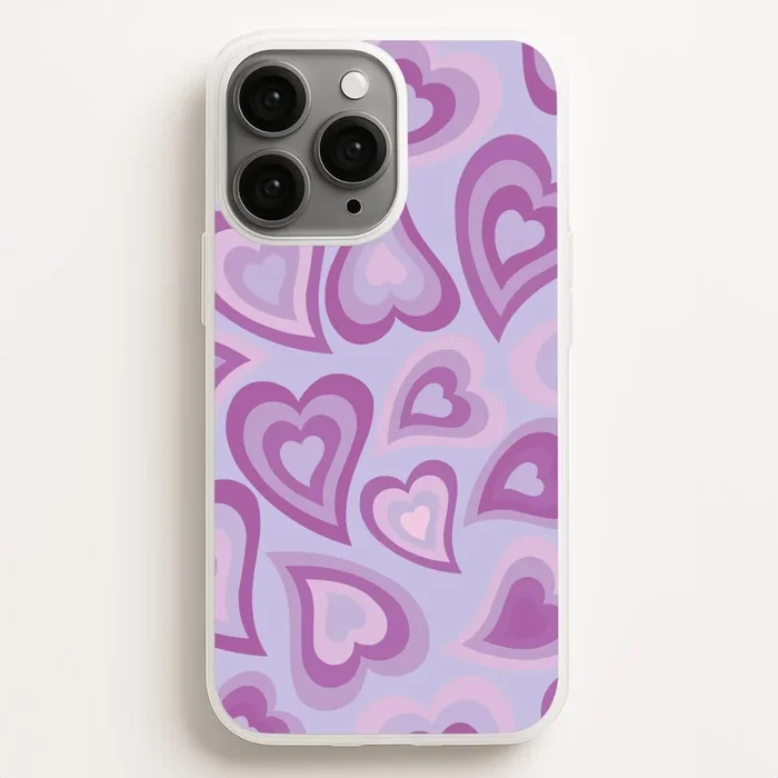 Purple Hearts – Trippy Patterns Phone Case