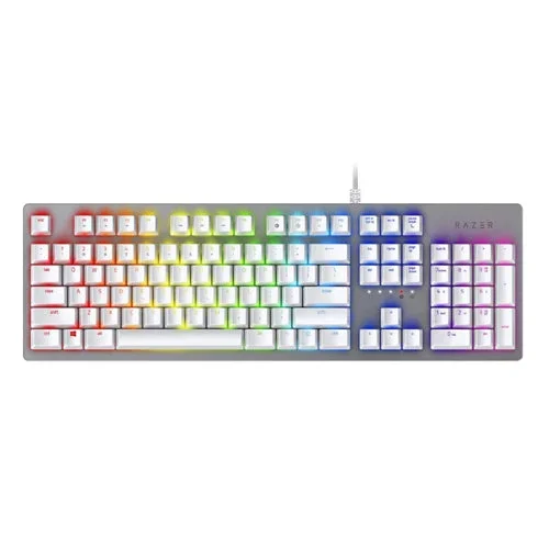RAZER Huntsman RGB Full Size Opto-Mechanical Wired Gaming Keyboard ( Mercury ) ( Razer Light and Clicky Switch )
