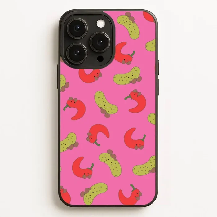 Red Chillis And Pickles Pattern Phone Case