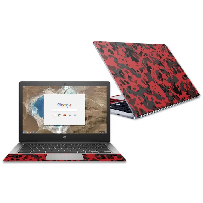 Red Modern Camo Chromebook G1 13.3″ (2018) Skin
