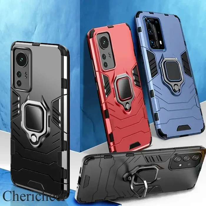 Rüstungs-Telefonhülle mit magnetischem Drehring-Halter-Ständer für Xiaomi Redmi Note 12 Pro Plus Turbo 12s