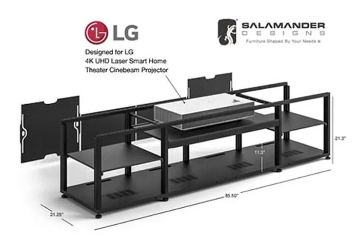Salamander Designs Black Oak Cabinet for LG Projectors