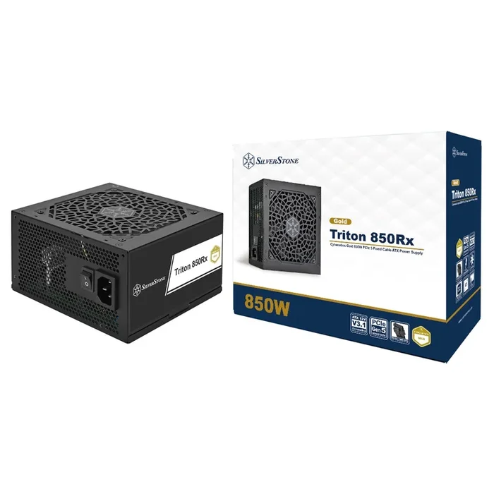 Silverstone Triton 850RX 850W Gold PCle 5 ATX Power Supply – Black