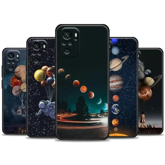 Sky Space planet Moon Stars Phone Case For Xiaomi Redmi Note 11 10 9 8 Pro 9S 8A 10S 11S Soft Cover