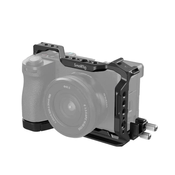 SmallRig Formfitting Camera Rig Cage Kit for Sony a6700 Alpha Series Mirrorless Camera with HDMI Cable Clamp, M2.5, 1/4″-20 and 3/8″-16 Screws & Threaded Mounting Holes, Built-In Arca-Swiss Base Plate, Cold Shoe Mount, NATO Rail | 4336