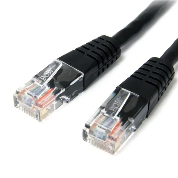 Startech.Com 25 Ft Cat5E Black Molded Rj45 Utp Cat 5E Patch Cable – 25Ft Patch Cord