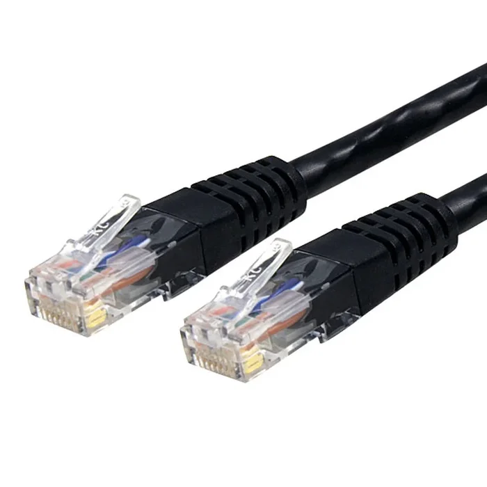 Startech.Com 50Ft Cat6 Ethernet Cable – Black Cat 6 Gigabit Ethernet Wire -650Mhz 100W Poe Rj45 C6Patch50Bk