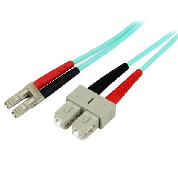 Startech.Com Fiber Optic Cable – 10 Gb Aqua – Multimode Duplex 50/125 – Lszh – Lc/Sc – 5 M
