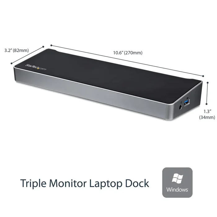 Startech.Com Triple-Monitor Usb 3.0 Docking Station – 1X Hdmi – 2X Displayport