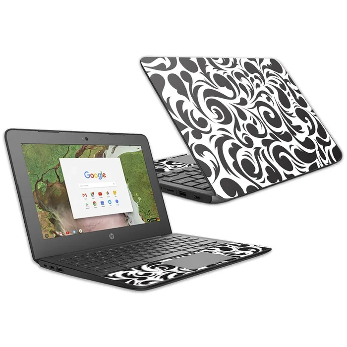 Swirly Black Chromebook G6 11.6″ (2018) Skin