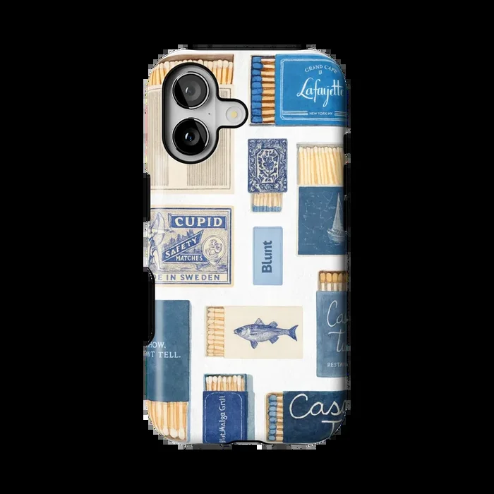 Teal flame iPhone Case