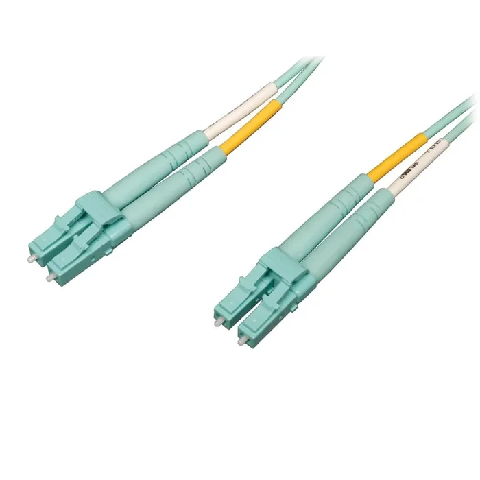 Tripp Lite N820-01M-Om4 10Gb/100Gb Duplex Multimode 50/125 Om4 Lszh Fiber Patch Cable (Lc/Lc) – Aqua, 1M (3 Ft.)
