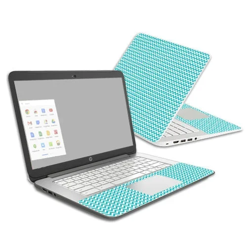 Turquoise Chevron Chromebook 14 (2014) Skin