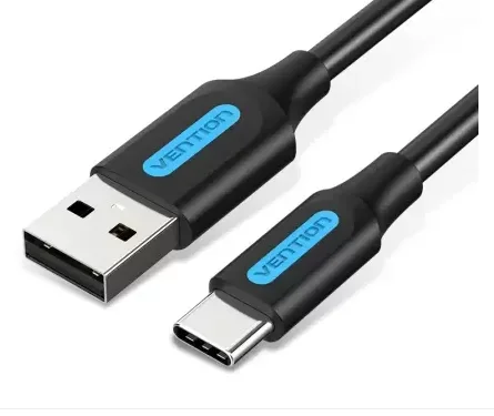 Vention USB 2.0 A Male to C Male 3A Cable USB Cable 480Mbps (COKB) Suitable for Computers, Smartphones, Laptops 3M Black