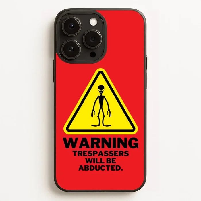 Warning Abduction – Space Phone Case