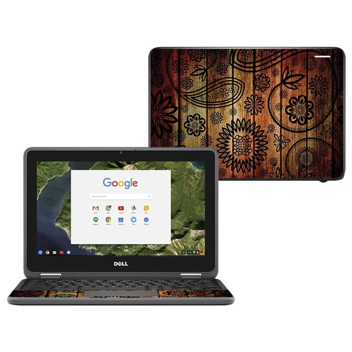 Wooden Floral Chromebook 11″ 3180 Skin
