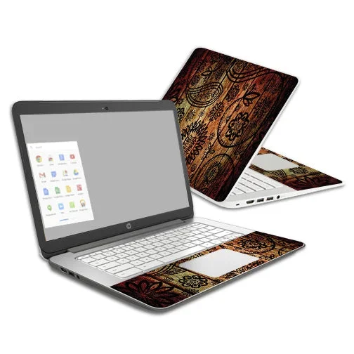 Wooden Floral Chromebook 14 (2014) Skin