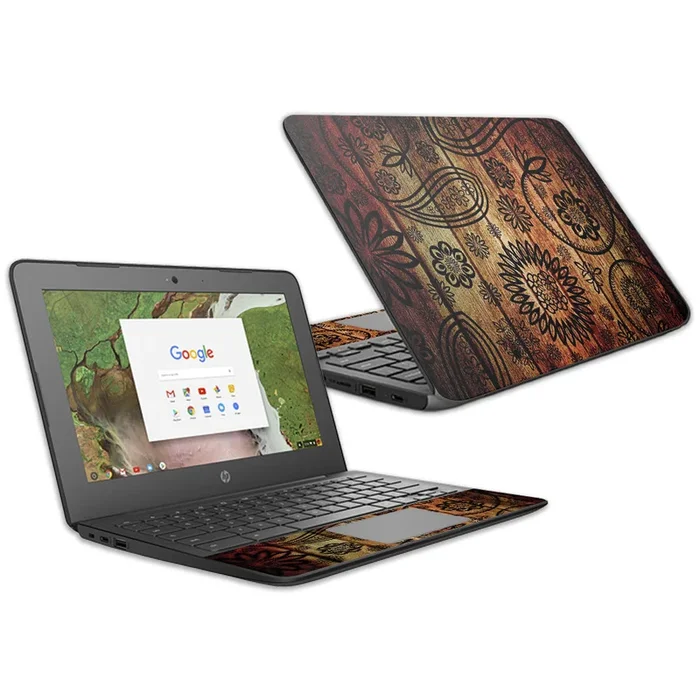 Wooden Floral Chromebook G6 11.6″ (2018) Skin