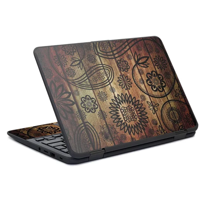 Wooden Floral Chromebook x360 11″ G11 (2017) Skin