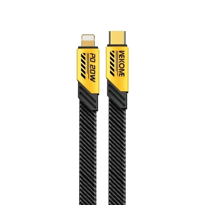 ويكوم WDC-191 ميجا سيريس – كيبل توصيل من يو إس بي-سي إلى لايتنينج بي دي 20 واط 1 متر – أصفر