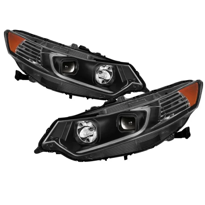xTune 09-14 Acura TSX Projector Headlights – Light Bar DRL – Black (PRO-JH-ATSX09-LB-BK)
