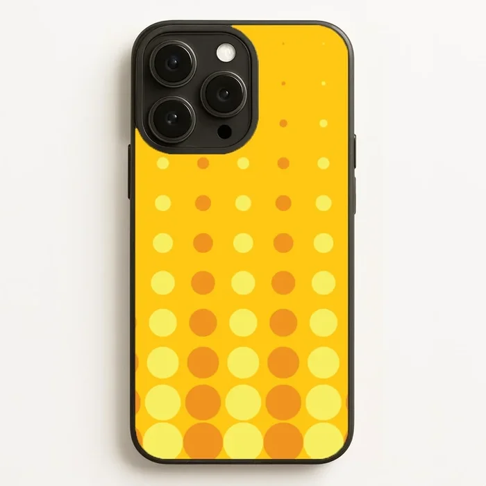 Yellow And Orange Dots Abstract Pattern Phone Case