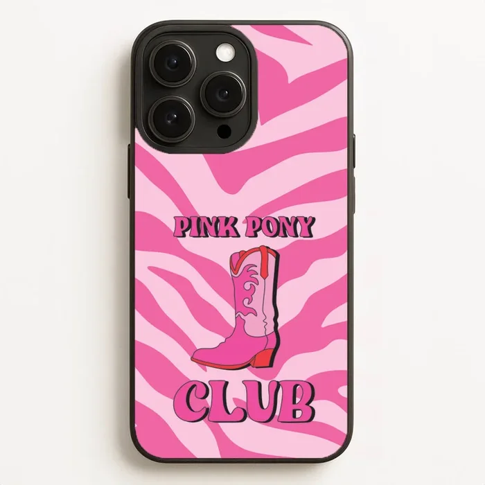 Zebra Print Pink Pony Club Phone Case